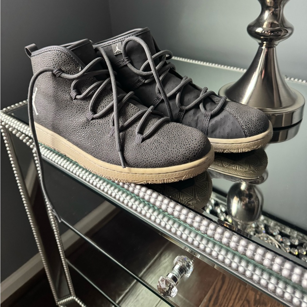 Jordan Gray Hightop Shoes - Picture 2 of 4